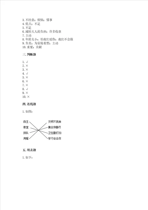 2022部编版四年级上册道德与法治期中考试试卷精品名校卷