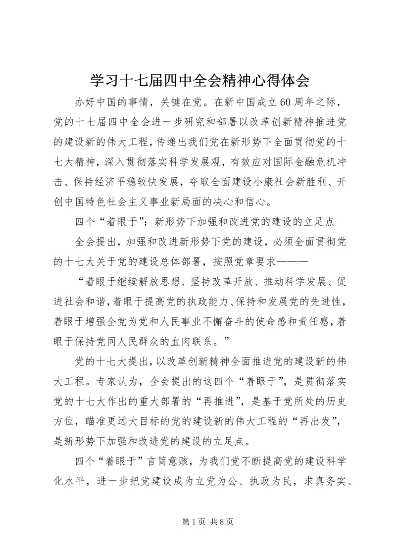 学习十七届四中全会精神心得体会.docx