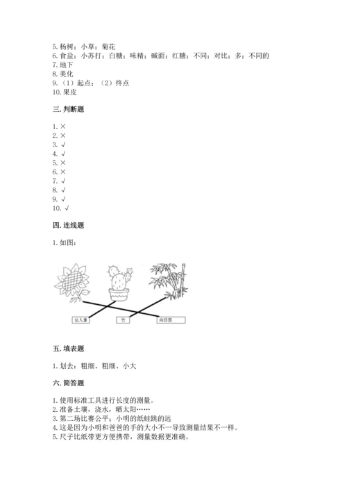 教科版科学一年级上册期末测试卷及参考答案（轻巧夺冠）.docx