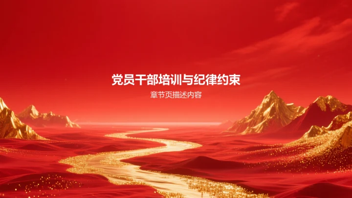 红色党政风党风廉政教育PPT模板