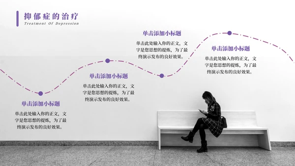 抑郁症焦虑症心理疾病PPT模板