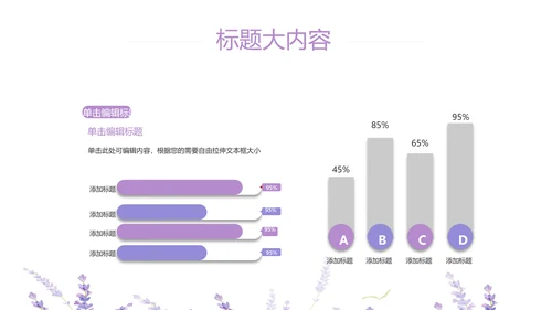 熏衣草三八妇女节班会动态ppt模板D