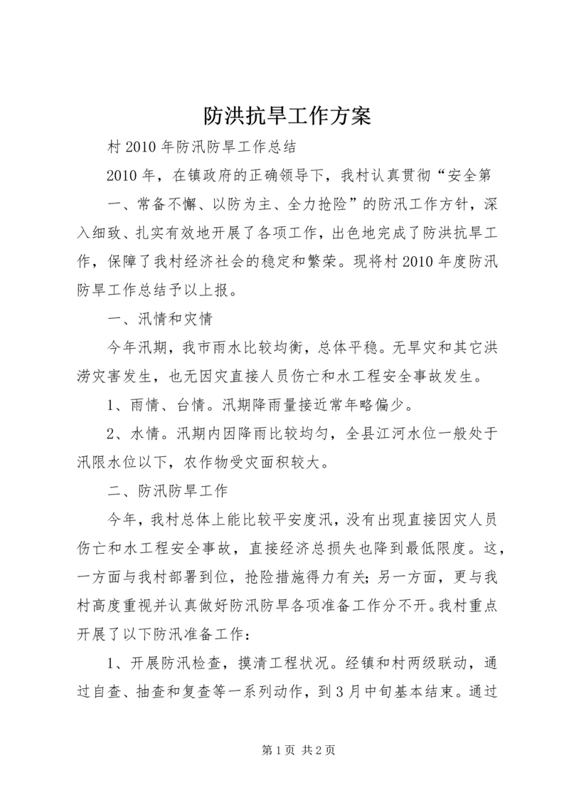 防洪抗旱工作方案 (3).docx