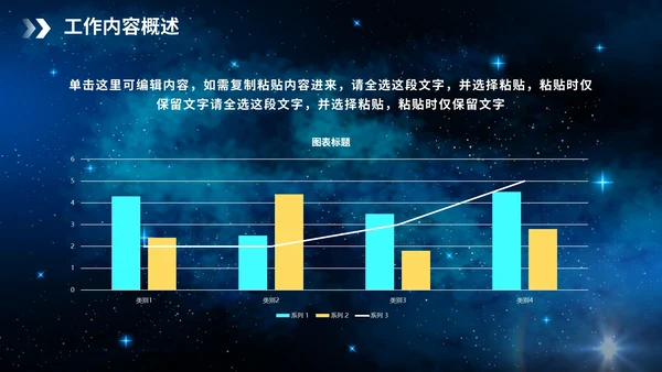 科技星空大气年度述职报告PPT模板