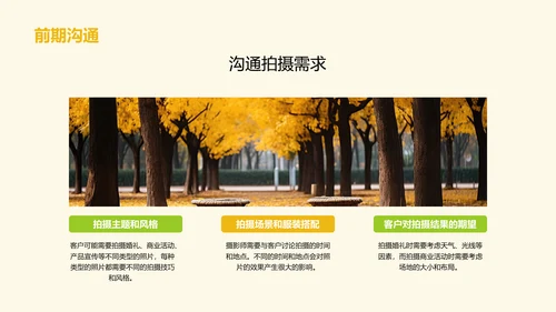 黄色简约婚纱摄影策划PPT模板