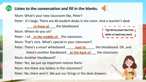 Unit 3 My School Section A 2a-2f 听说课课件+嵌入音频 人教版七年级