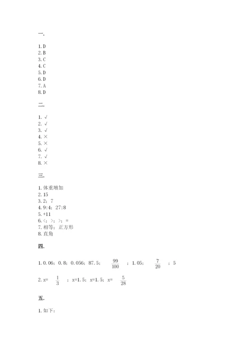 人教版数学六年级下册试题期末模拟检测卷及参考答案（模拟题）.docx