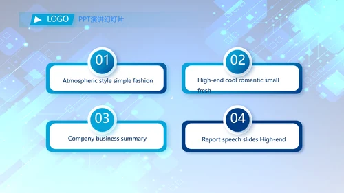 蓝色科技感年终工作总结汇报动态PPT