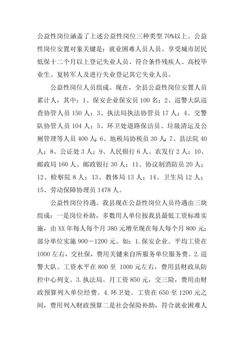 公益性岗位开发管理情况的调研研究报告.docx