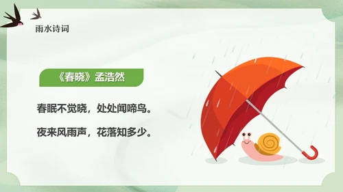 二十四节气之雨水节气课件通用PPT模板