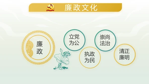 绿色中国风反腐倡廉教育课件动态PPT