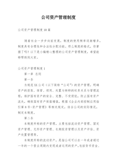 公司资产管理制度_2.docx