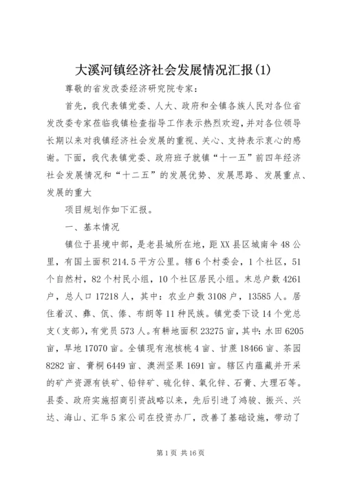 大溪河镇经济社会发展情况汇报(3).docx