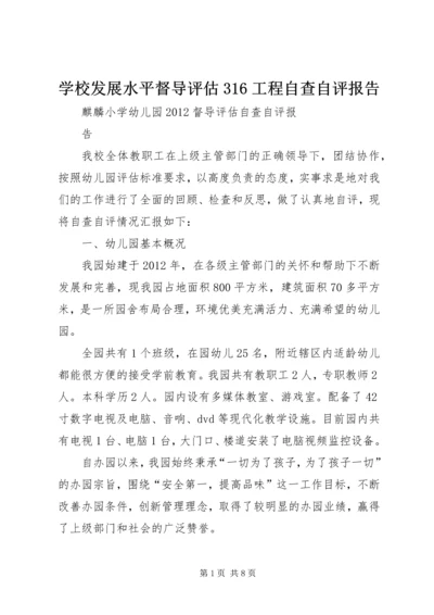 学校发展水平督导评估316工程自查自评报告.docx