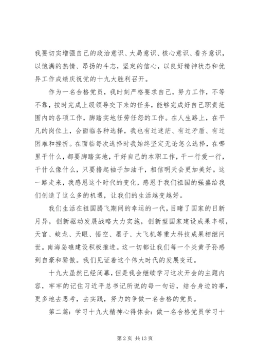 学习十九大精神,做一名合格党员.docx