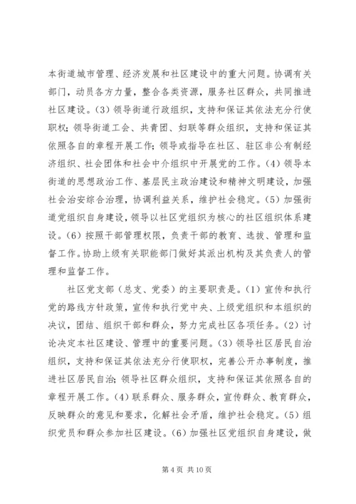 改进街道社区党建设意见.docx