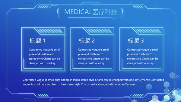 蓝色医疗科技信息化建设工作总结PPT