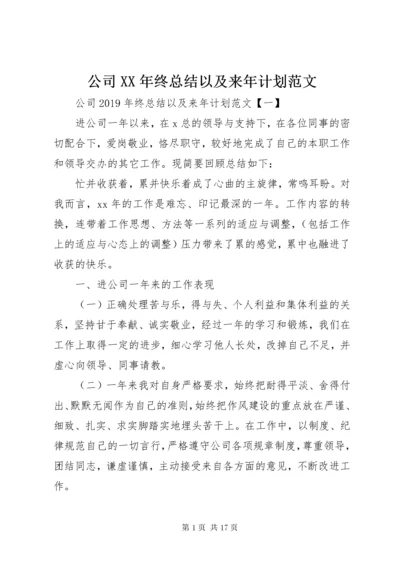 公司某年终总结以及来年计划范文.docx
