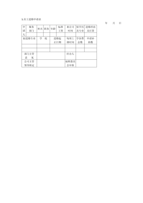 办公室管理制度企业福利管理表格大全.docx