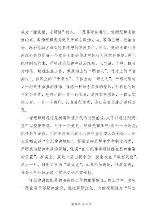 坚守纪律底线树立清风正气心得体会.docx