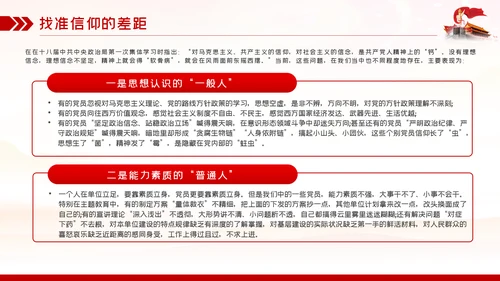 找准信仰的差距践行信仰的要求做合格共产党员PPT党课