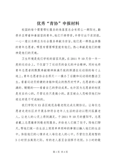 优秀“青协”申报材料 (2).docx