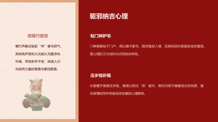 马到成功简约风春节文化与习俗