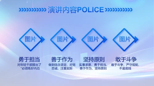 蓝色大气公安警察工作汇报动态PPT
