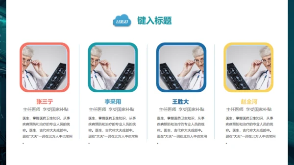 医疗系统汇报通用PPT免费模版