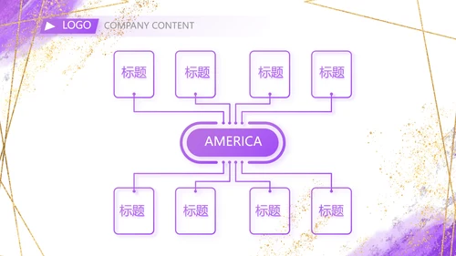 紫色大气一起向未来商务动态PPT