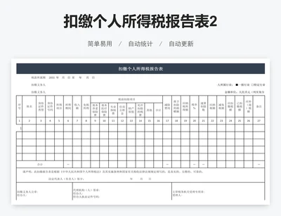 扣缴个人所得税报告表2