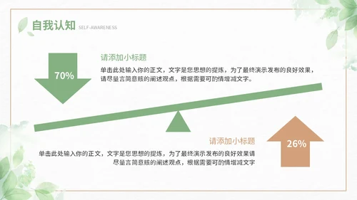 绿色小清新大学生职业生涯规划