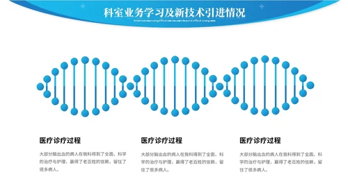 蓝色简约商务医院年中总结医学医疗年中工作总结ppt模板