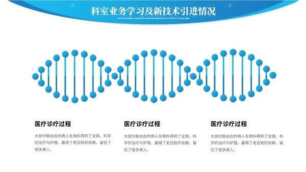 蓝色简约商务医院年中总结医学医疗年中工作总结ppt模板