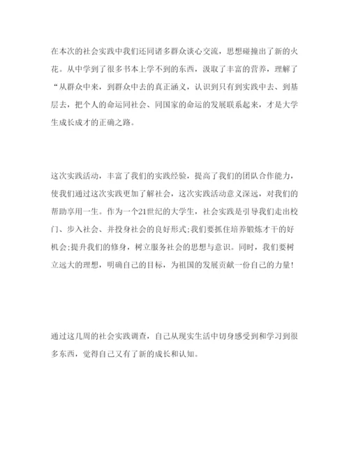 精编年社会实践调查心得体会范文精选三篇.docx