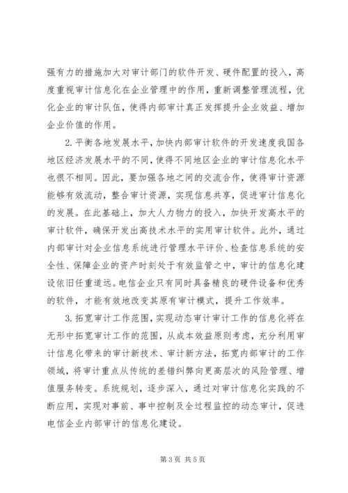 信息化下的电信企业内部审计.docx