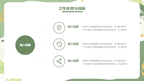 绿色小清新风绿植转正述职报告PPT模板