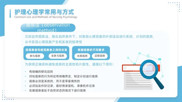 蓝色插画简约风护理心理学医护培训PPT课件