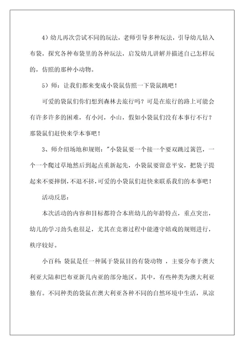 2022《袋鼠旅行》大班教案