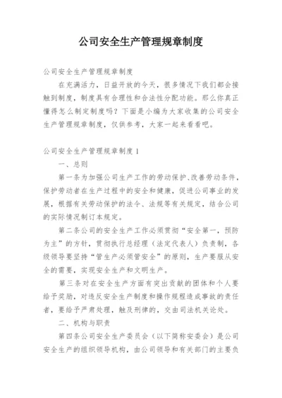 公司安全生产管理规章制度_4.docx