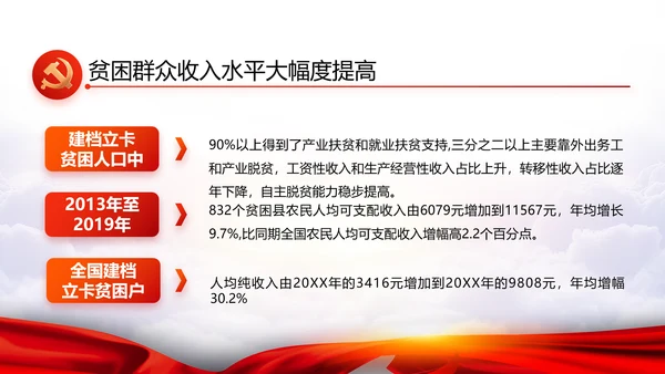 支部有决心致富有信心党建党支部动态PPT模板