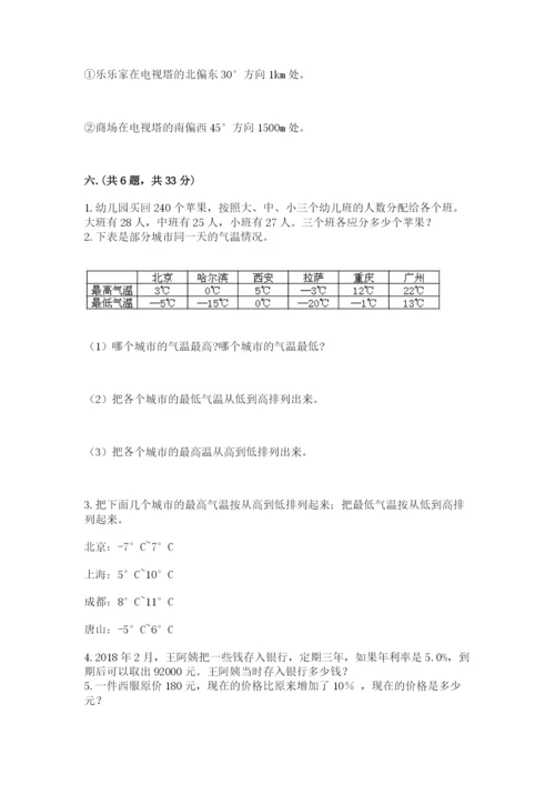 小学六年级数学摸底考试题及答案【典优】.docx