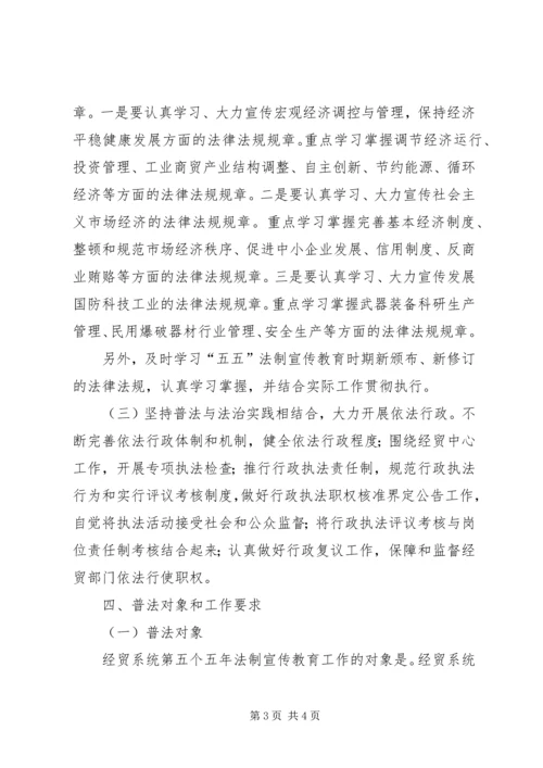 市经贸系统五五普法五年规划 (3).docx