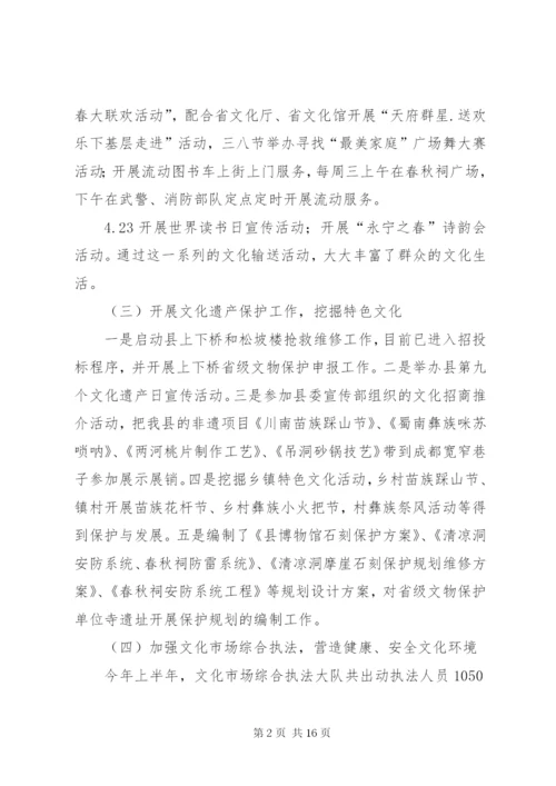 文体广电局半年工作总结.docx