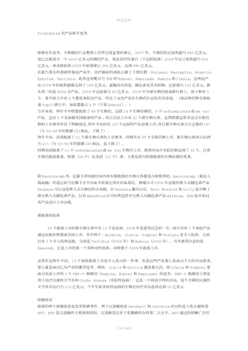 美国和欧洲生物制药行业发展概况.docx