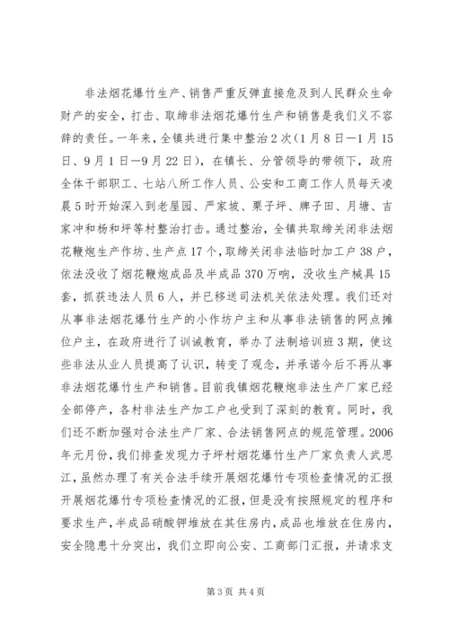 开展烟花爆竹专项检查情况的汇报 (2).docx