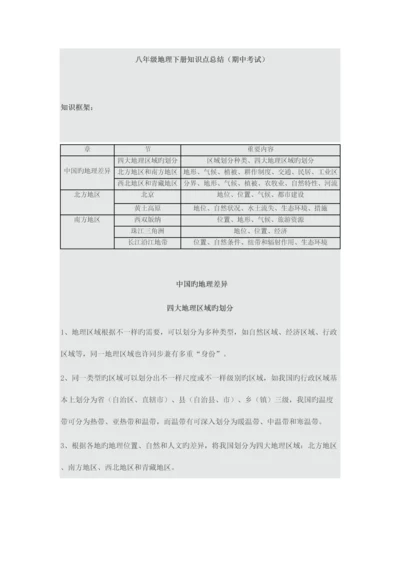 2023年八年级地理下册知识点总结期中考试复习.docx