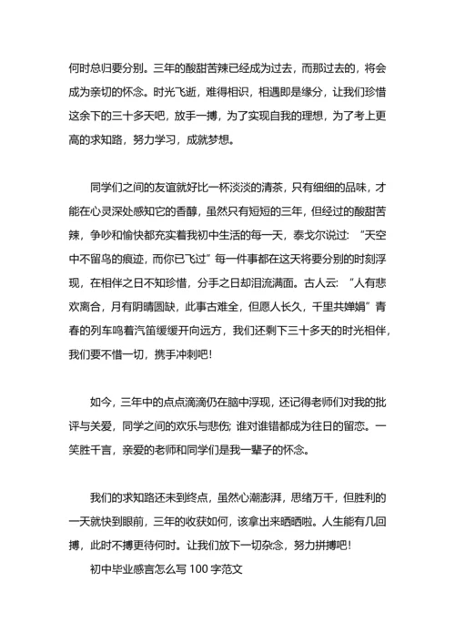 初中毕业感言.docx