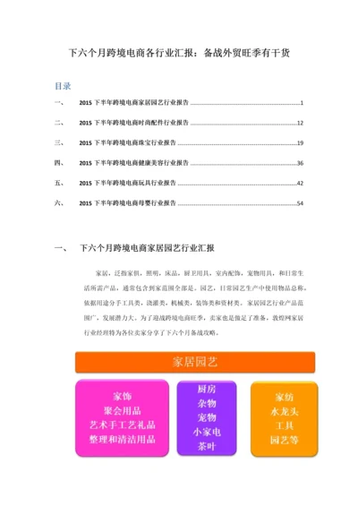 跨境电商各行业报告模板.docx