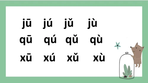 部编版语文一年级上册汉语拼音 6  j q x（课件）